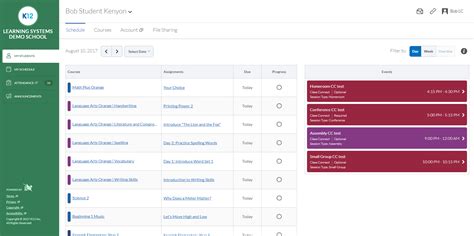 Learning Coach Login to the K12 Online Middle and High School Platform