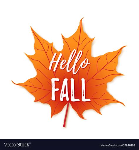 Hello fall banner Royalty Free Vector Image - VectorStock