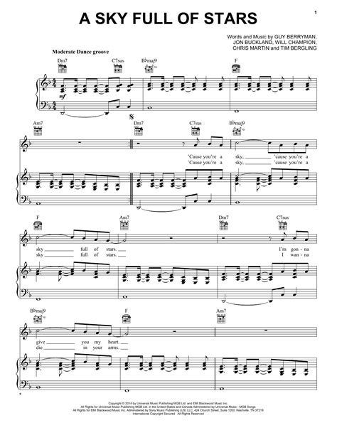 A Sky Full Of Stars | Sheet Music Direct