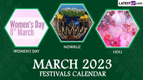 Festivals & Events News | Get List of Important Dates in March 2023 Holidays Calendar With Major ...