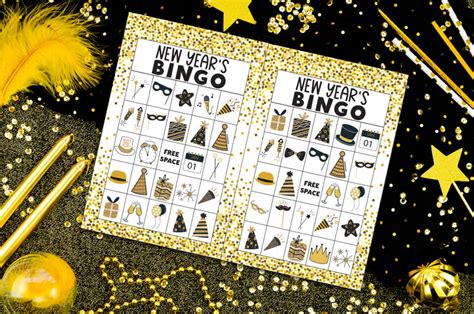 New Year's Bingo - Free Printable New Years Bingo Cards (40 cards in set)