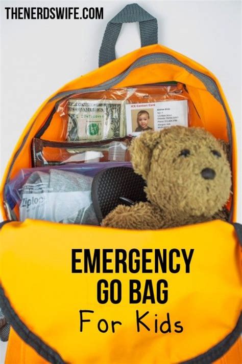 Emergency Go Bag for Kids - The Nerd's Wife | Emergency go bag, Emergency preparedness kit ...