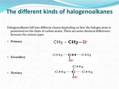 Halogenoalkanes as level chemistry