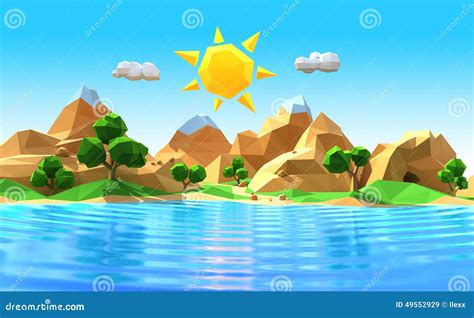 Cartoon land stock illustration. Illustration of summer - 49552929