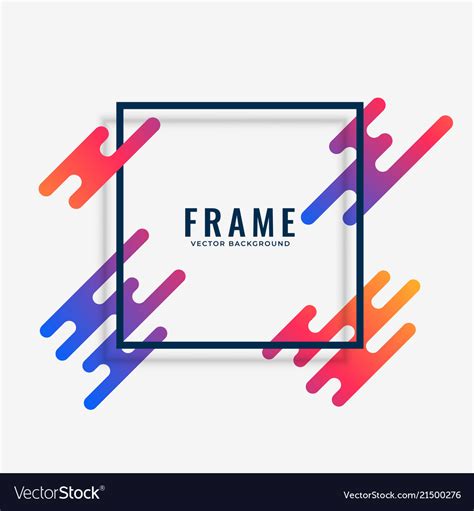 Modern colorful frame design with text space Vector Image