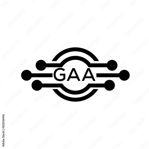 GAA letter logo. GAA best white background vector image. GAA Monogram logo design for ...