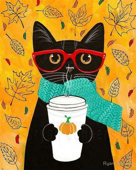 Folk Art Cat drinking coffee (With images) | Cat art, Crazy cats, Cat coffee