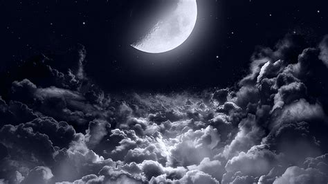 2048x1152 Resolution Half Moon Dark Night 2048x1152 Resolution Wallpaper - Wallpapers Den