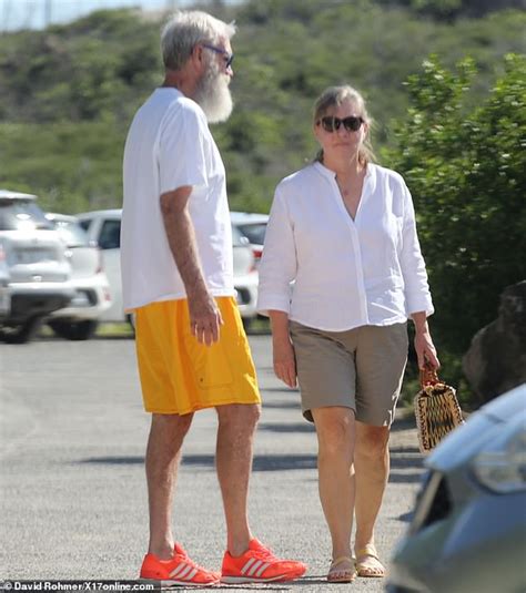 David Letterman stands out with Regina Lasko and son Harry in St Barts ...