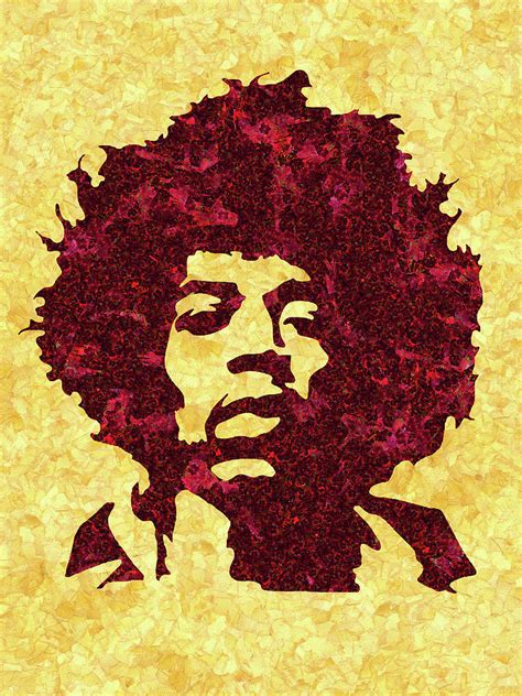 Jimi Hendrix Print, Jimi Hendrix Poster, Rock Music Lovers Gift Mixed Media by Ziggy Print