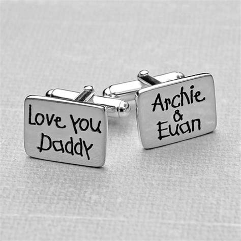 Handmade Personalised Silver Cufflinks | Silver cufflinks, Cufflinks ...