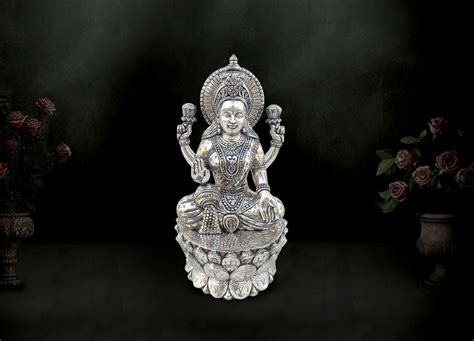 Eternal Handicrafts: Laxmi Mata Silver Murti for Prosperity | Buy Now