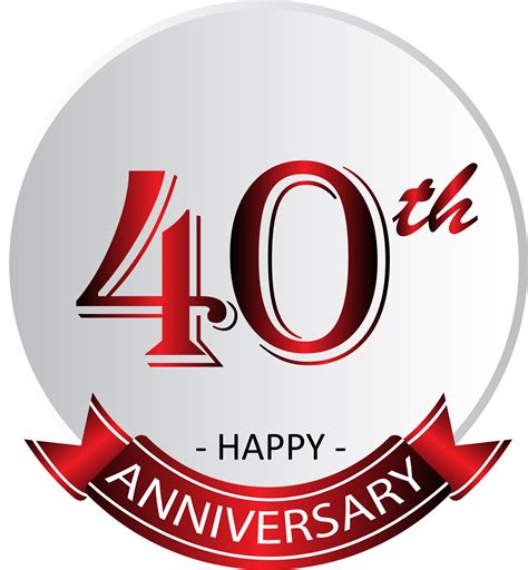 40th anniversary celebration label 13892411 PNG