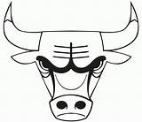 chicago bulls coloring Pages To print  Chicago Logo Bull sketch template