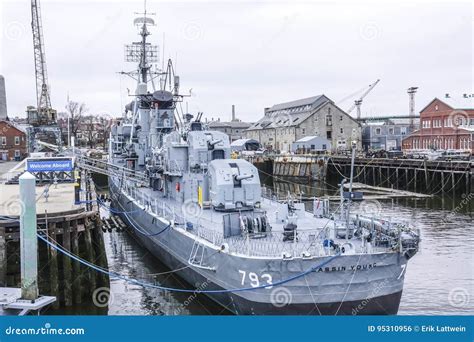 Battleship at Charlestown Navy Yard in Boston - BOSTON / MASSACHUSETTS - APRIL 3, 2017 Editorial ...