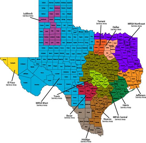 Mapa De Los Condados De Texas - Coleen Catharine