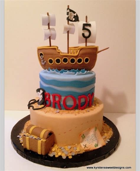 Pin by Victoria Gabriel on Kids Birthday Cakes | Pirate birthday cake ...