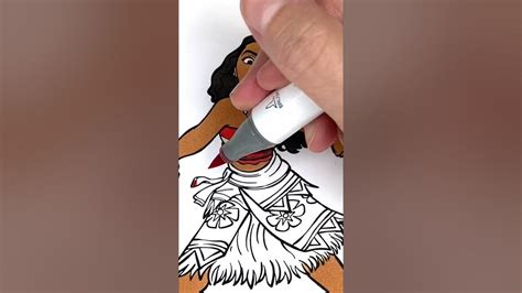 ⚡️Coloring Moana Angry At Maui #shorts #coloring #disney #moana # ...