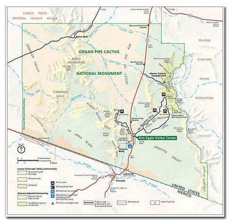 Organ Pipe Cactus National Monument Map and Climate - DesertUSA