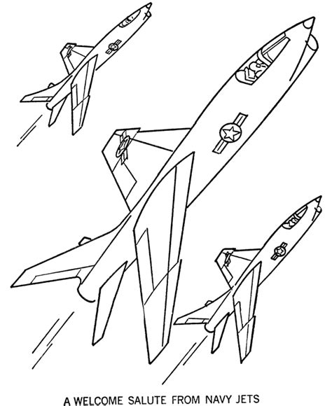 BlueBonkers: Armed Forces Day Coloring Page Sheets - Navy Jets