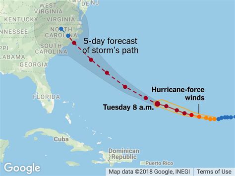 Hurricane Florence Tracker: Storm’s Path Toward the Carolinas - The New ...