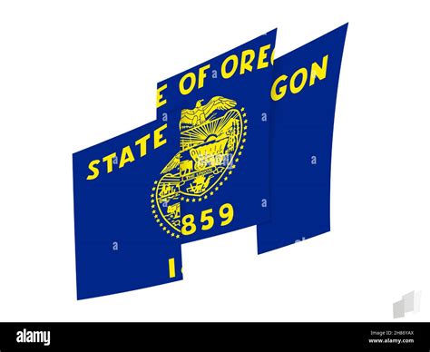 Oregon flag in an abstract ripped design. Modern design of the Oregon ...