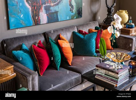 Colourful Cushions Sofa High Resolution Stock Photography and Images ...