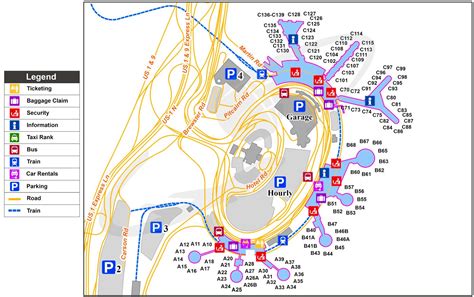 Terminals maps EWR Newark Liberty International Airport