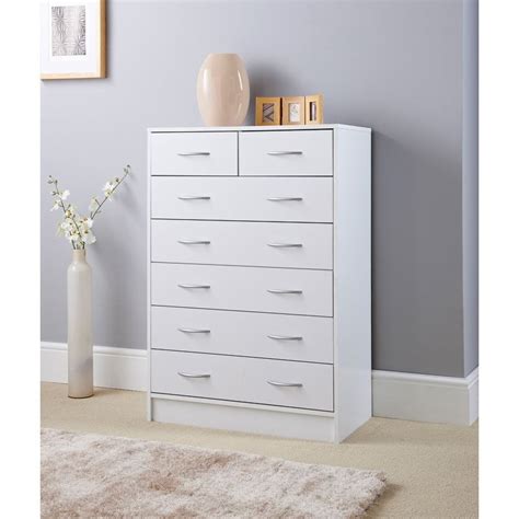 Lokken 7 Drawer Chest - White | White chests, Chest of drawers, Drawer ...