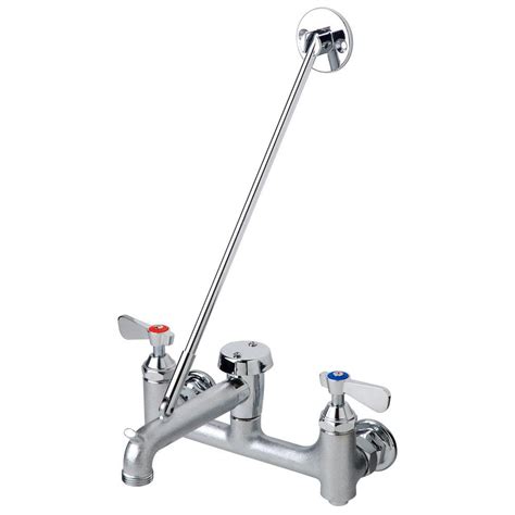 Symmons Symmetrix 8 in. Wall-Mount 2-Handle Low-Arc Service Sink Faucet ...