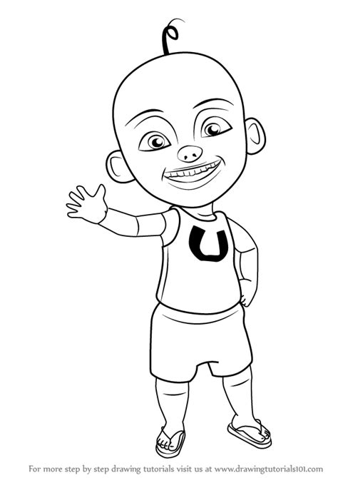 Learn How to Draw Upin from Upin & Ipin (Upin & Ipin) Step by Step : Drawing Tutorials