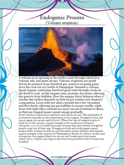 Endogenic Process 2 Definitive | PDF | Volcano | Types Of Volcanic ...