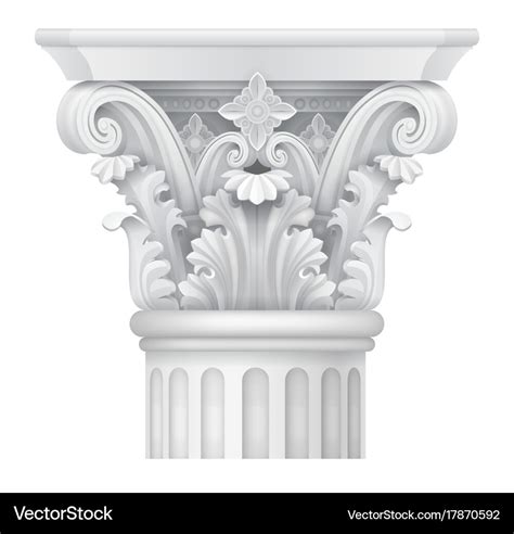 Capital of corinthian column Royalty Free Vector Image