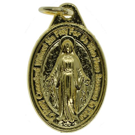 1 Inch Gold Plated Miraculous Medal | Made in Italy | St. Mary's Gift Shop