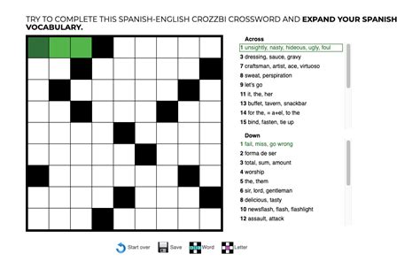 10 Awesome Online Spanish Crossword Puzzle Websites