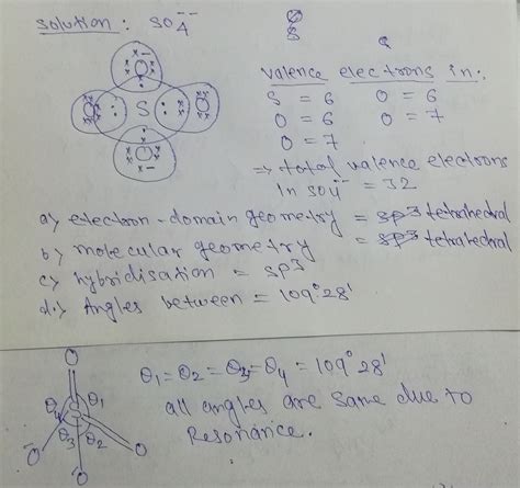 [Solved] For SO 4 2 - , sulfate ion, draw the Lewis structure (by counting... | Course Hero