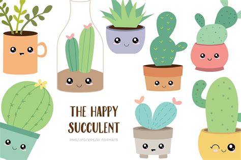 Succulent Clipart Free Download - Cactus Plants Clipart 10 Free ...