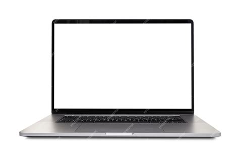 Premium Photo | Modern laptop with blank white screen isolated on white ...