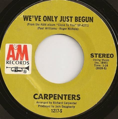 Carpenters - We've Only Just Begun (1970, Vinyl) | Discogs