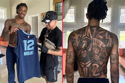 Ja Morant debuts a pair of massive Kobe Bryant tattoos!