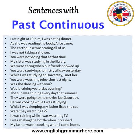 Sentences For Past Continuous Archives - English Grammar Here