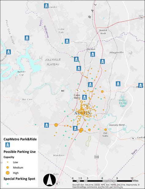 Park-and-ride lots in Austin regional area | Download Scientific Diagram