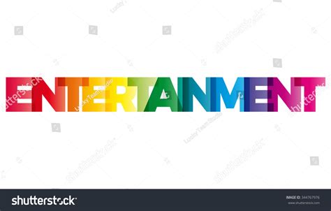 Word Entertainment Vector Banner Text Colored Stock Vector 344767976 - Shutterstock