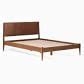 Modern Leather Show Wood Bed | West Elm