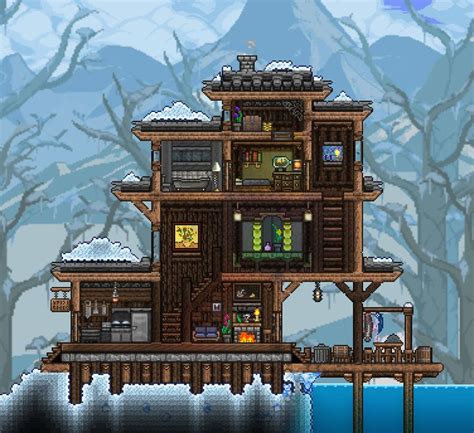 My snow biome home : Terraria | Terraria house ideas, Terraria house ...