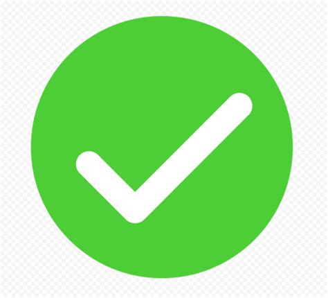 Green Round Check Icon PNG