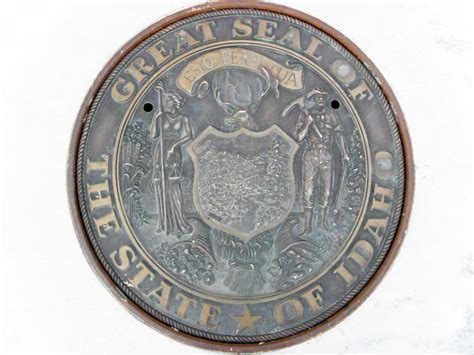 Idaho State seal stock image. Image of flags, coin, tool - 16807197