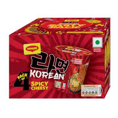 MAGGI Korean Spicy Cheesy Noodles, Instant Cuppa Noodles with Seasoning, Korean Cheesy Meets ...