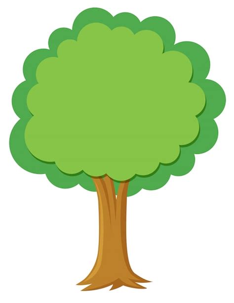 Premium Vector | A simple tree on white background