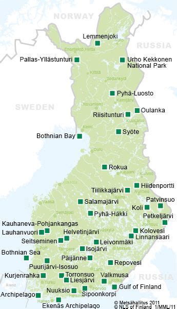 Finland National Parks Map